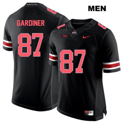 Men's NCAA Ohio State Buckeyes Ellijah Gardiner #87 College Stitched Authentic Nike Red Number Black Football Jersey KM20R05FH